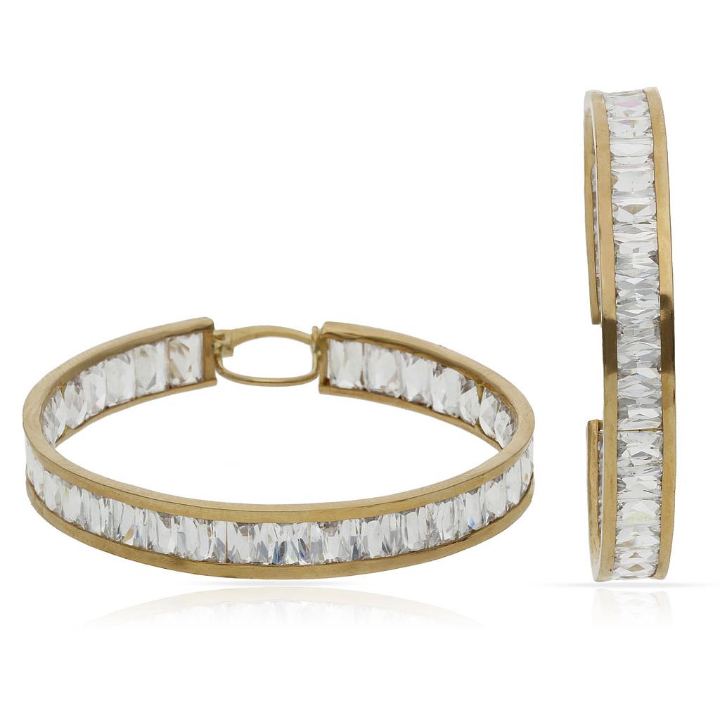 Aros oro 18 kt circonitas - 45mm