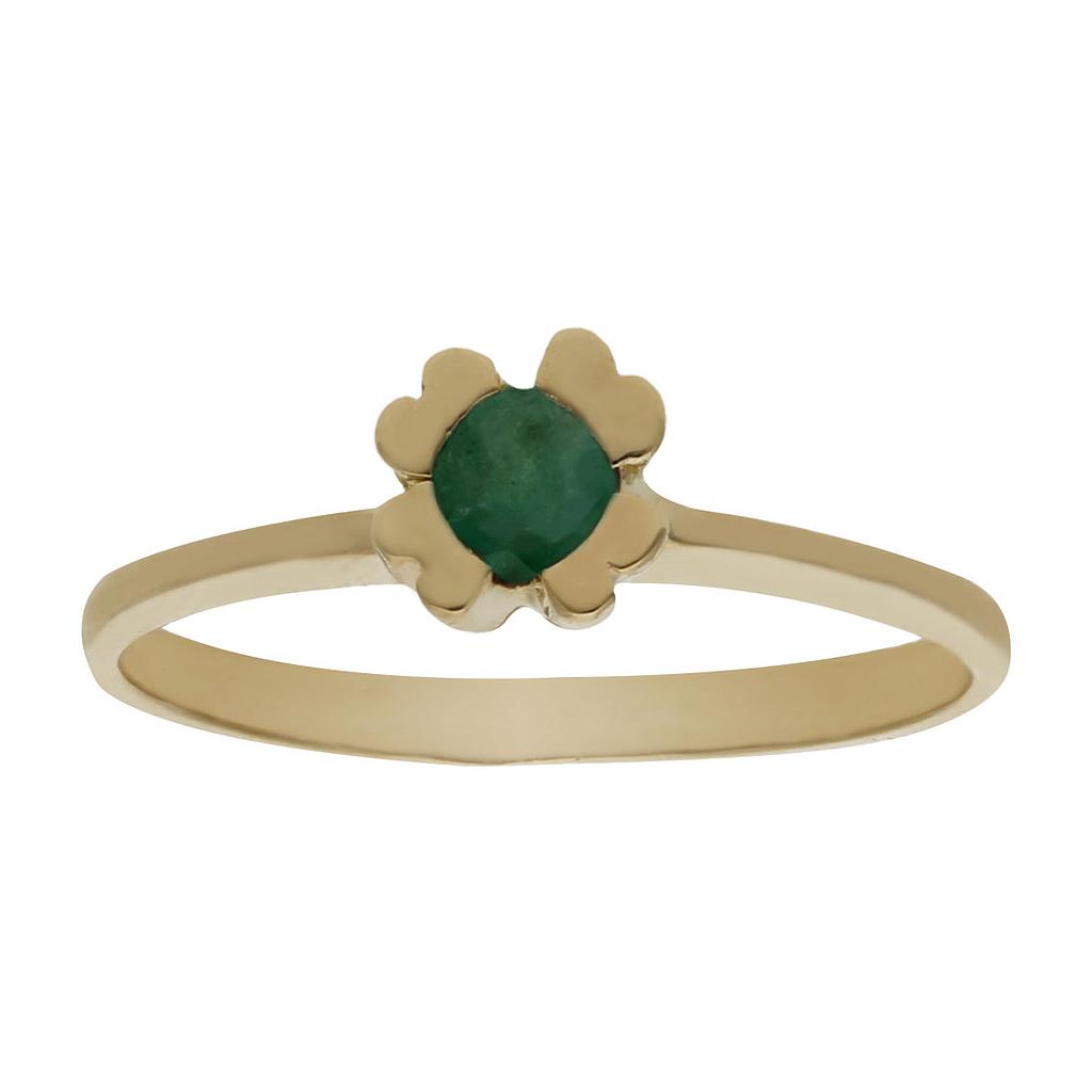 SORTIJA ORO 18KL ESMERALDA FINA