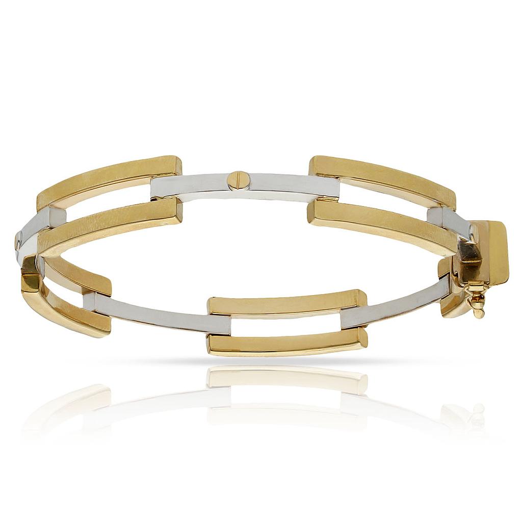 Brazalete oro 18 kt bicolor