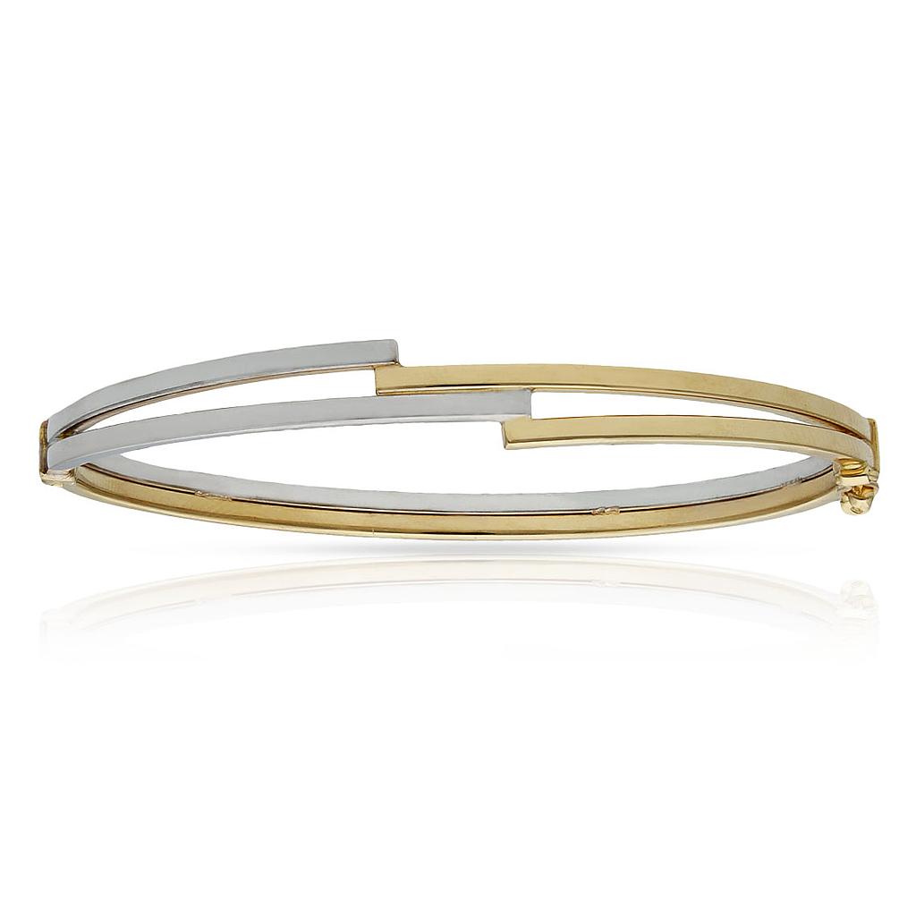 Brazalete oro 18 kt bicolor