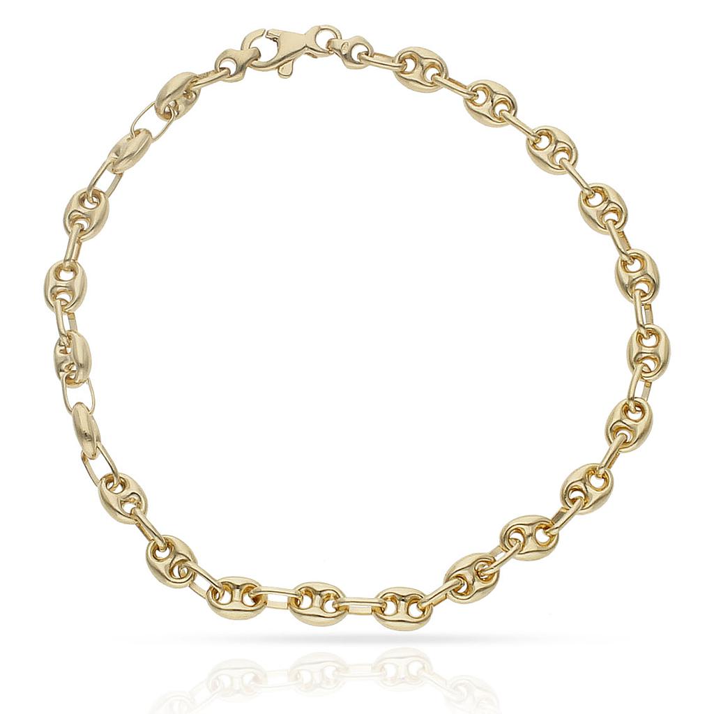 Pulsera oro 18 kt hueca calabrote - 6mm