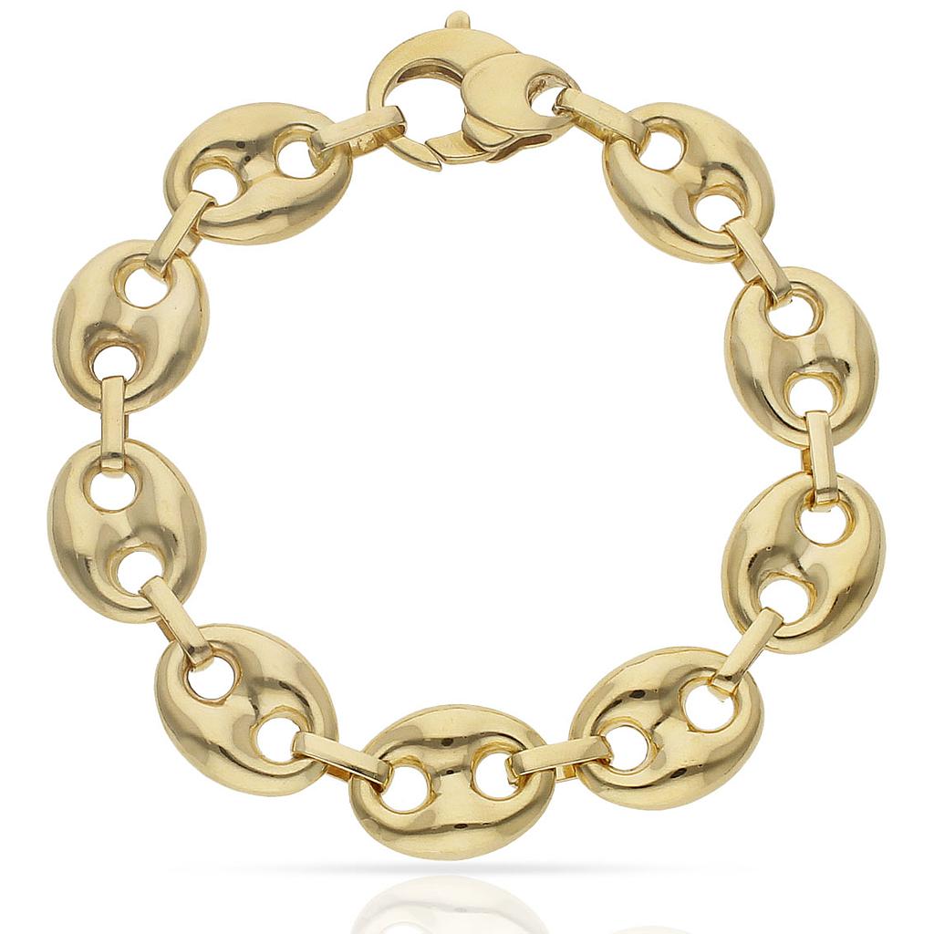 Pulsera oro 18 kt hueca calabrote