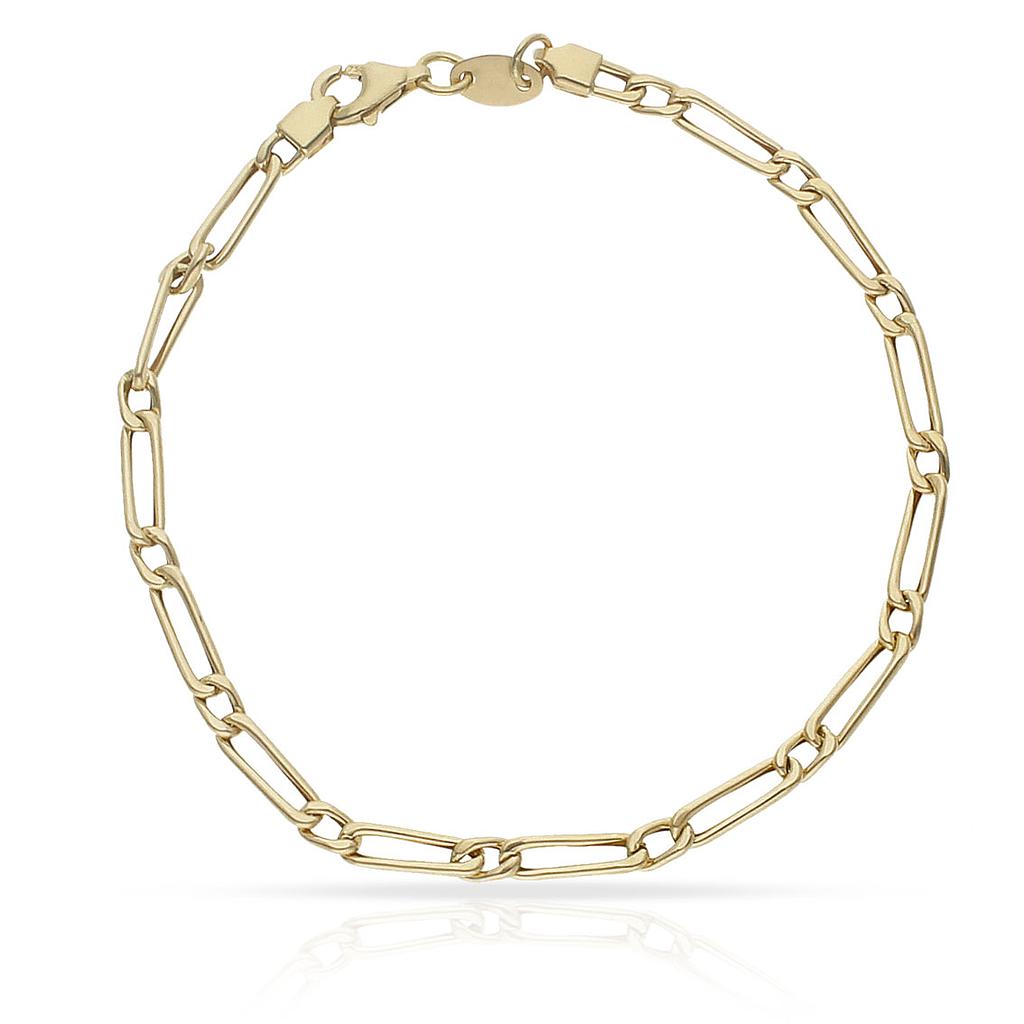 Pulsera oro 18 kt hueca 1x1