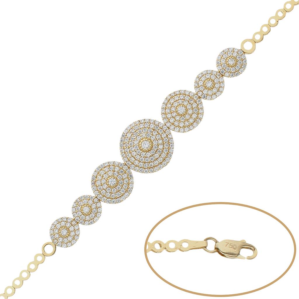 Pulsera oro 18 kt circonitas
