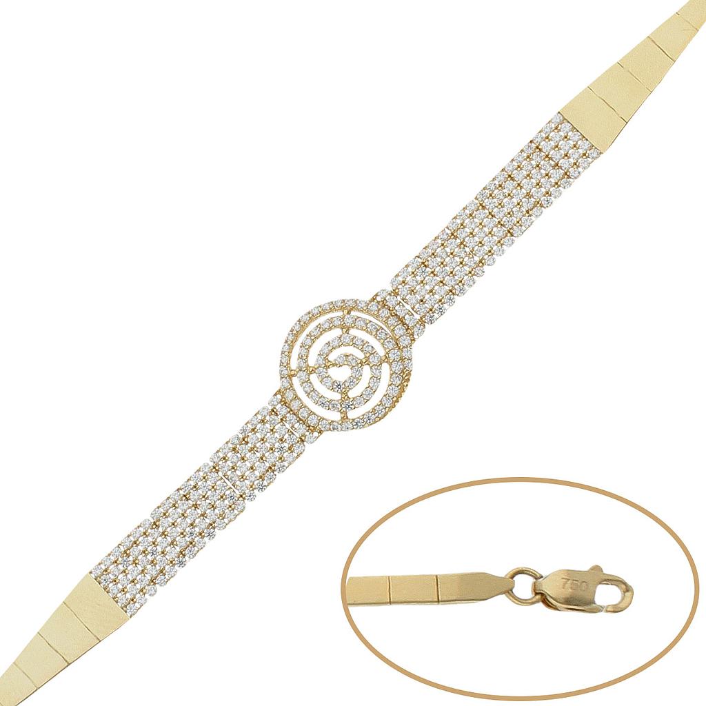 Pulsera oro 18 kt circonitas
