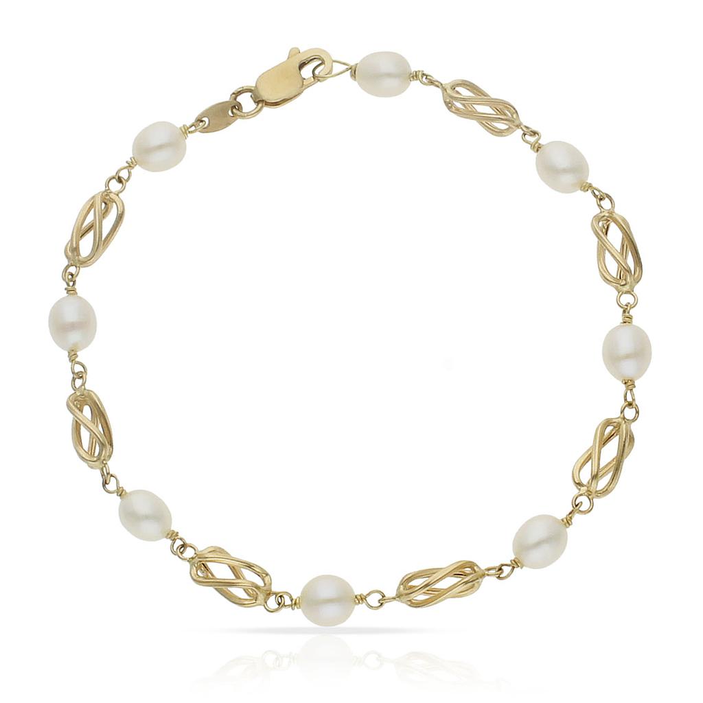PULSERA ORO 18KL PERLAS
