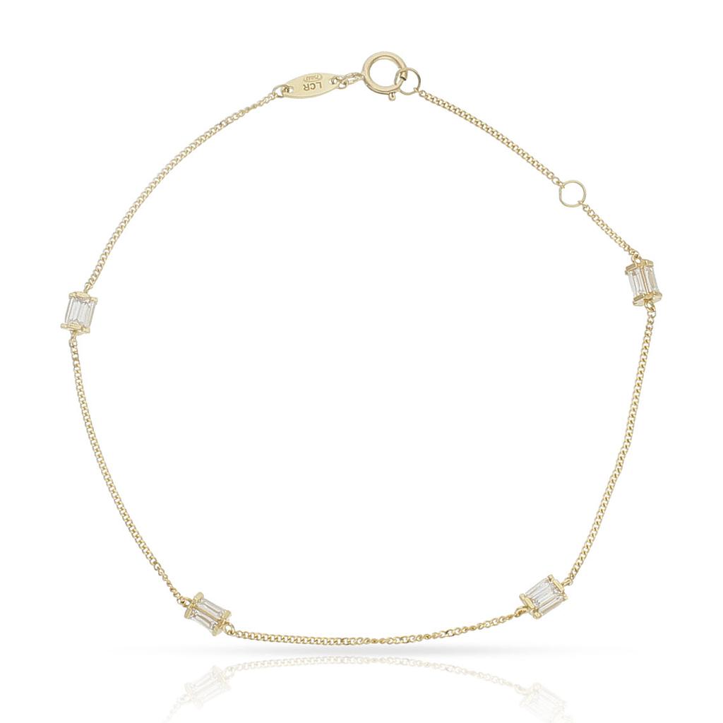Pulsera oro 18 kt circonitas