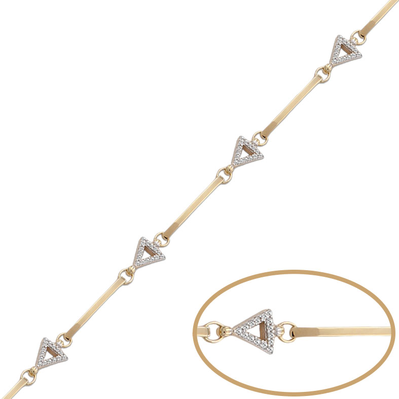 Pulsera oro 18 tk circonitas