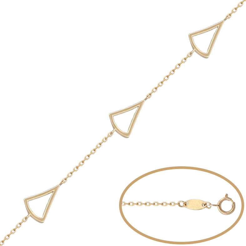 Pulsera oro 18 kt - 3 triangulos