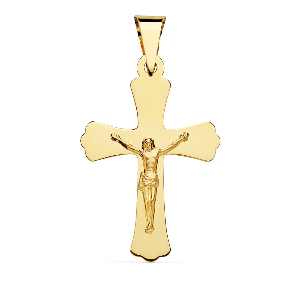 18K CRUZ CON CRISTO 34X22 MM