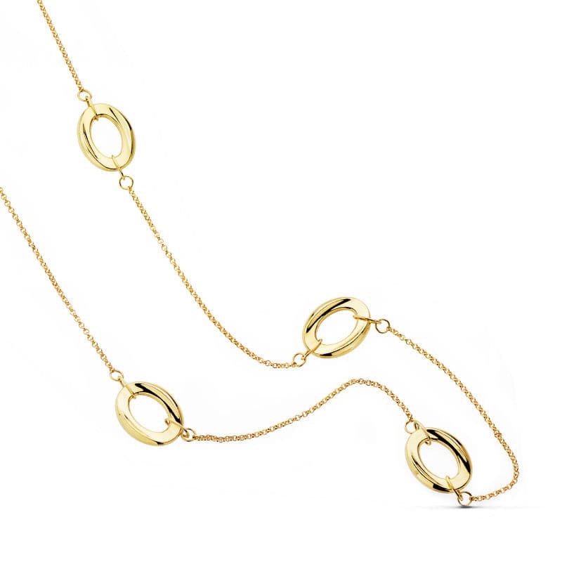18K GARGANTILLA ESLABONES 80 CM