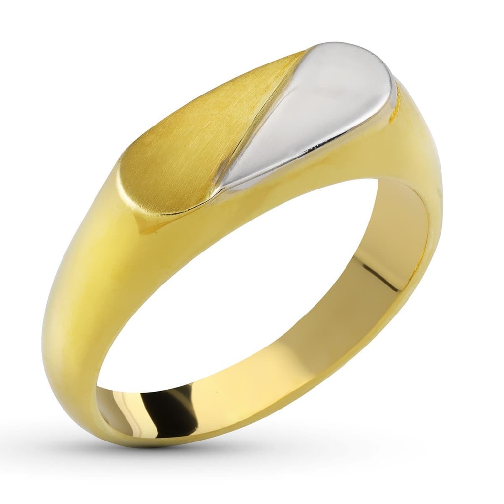 18K SELLO CABALLERO ORO BICOLOR