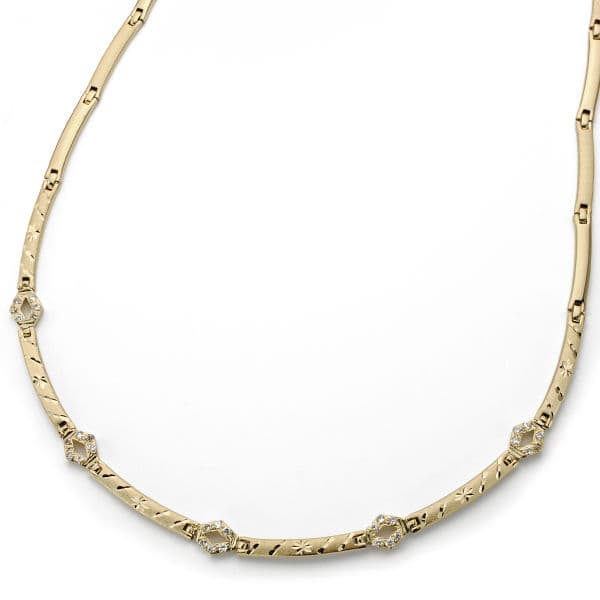 18K GARGANTILLA CIRCONITAS 45 CM 6 MM