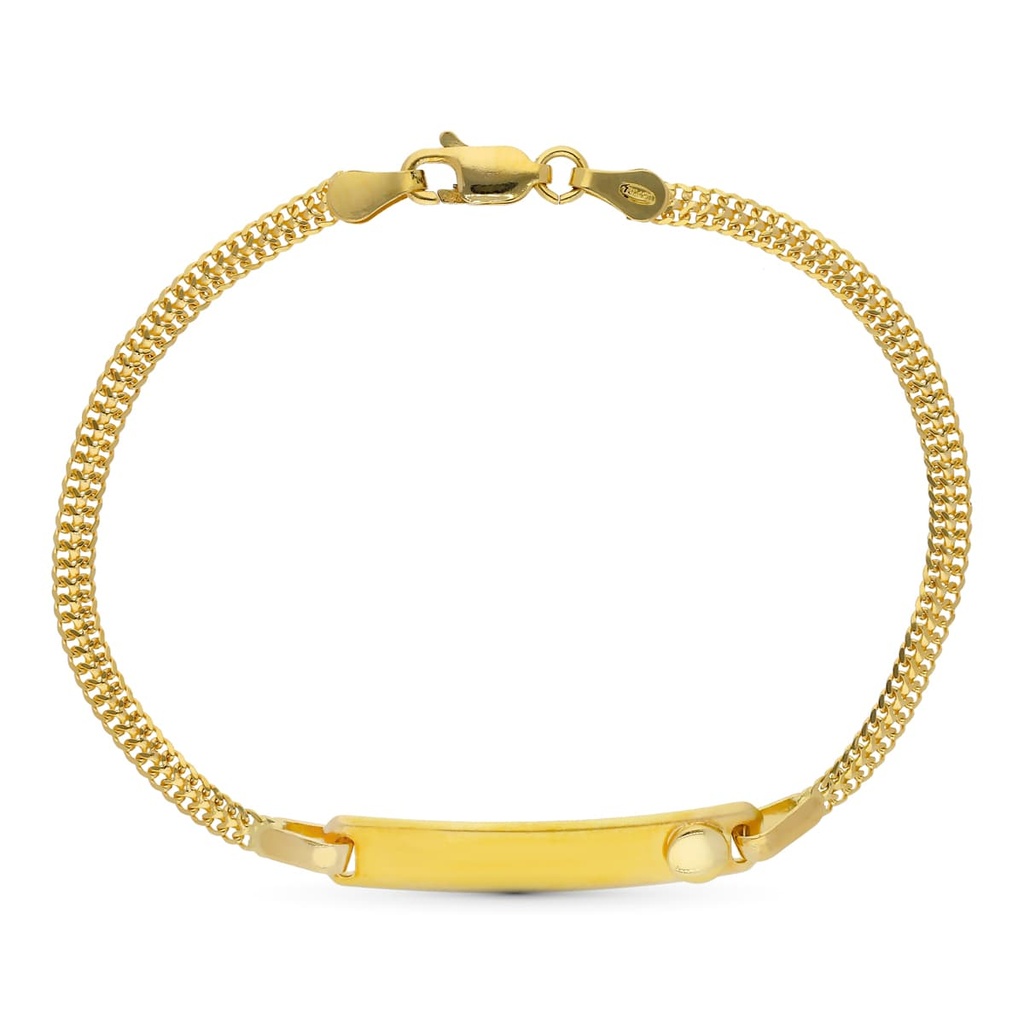 18K ESCLAVA ORO BICOLOR 17 CM