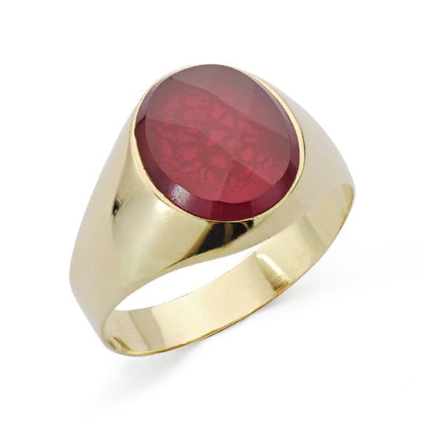 18K SELLO PIEDRA COLOR HUECO.