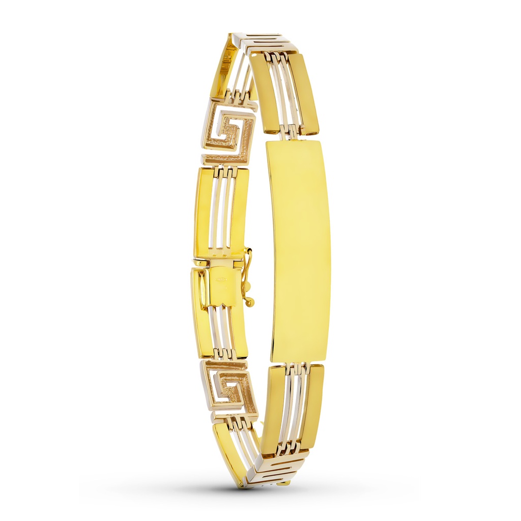 18K ESCLAVA ORO BICOLOR CABALLERO
