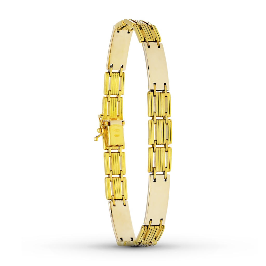 18K PULSERA ORO BICOLOR CABALLERO