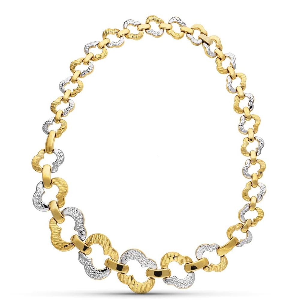 18K GARGANTILLA ORO BICOLOR TALLADA