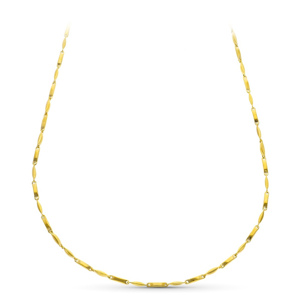 18K CADENA ORO AMARILLO TRAMOS HUECA 60 CM 2.5 MM