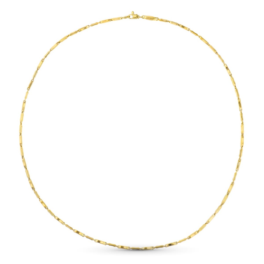 18K CADENA ORO AMARILLO TRAMOS HUECA 60 CM 2.5 MM