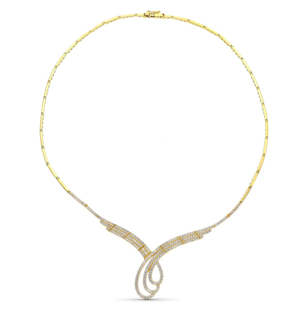 18K GARGANTILLA ORO AMARILLO CIRCONITAS