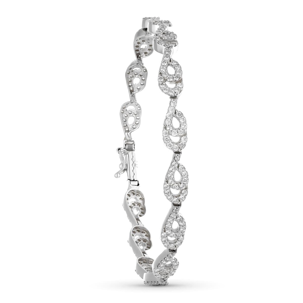18K PULSERA ORO BLANCO CIRCONITAS