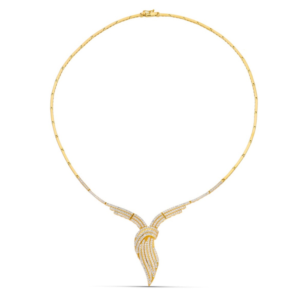 18K GARGANTILLA ORO AMARILLO CIRCONITAS