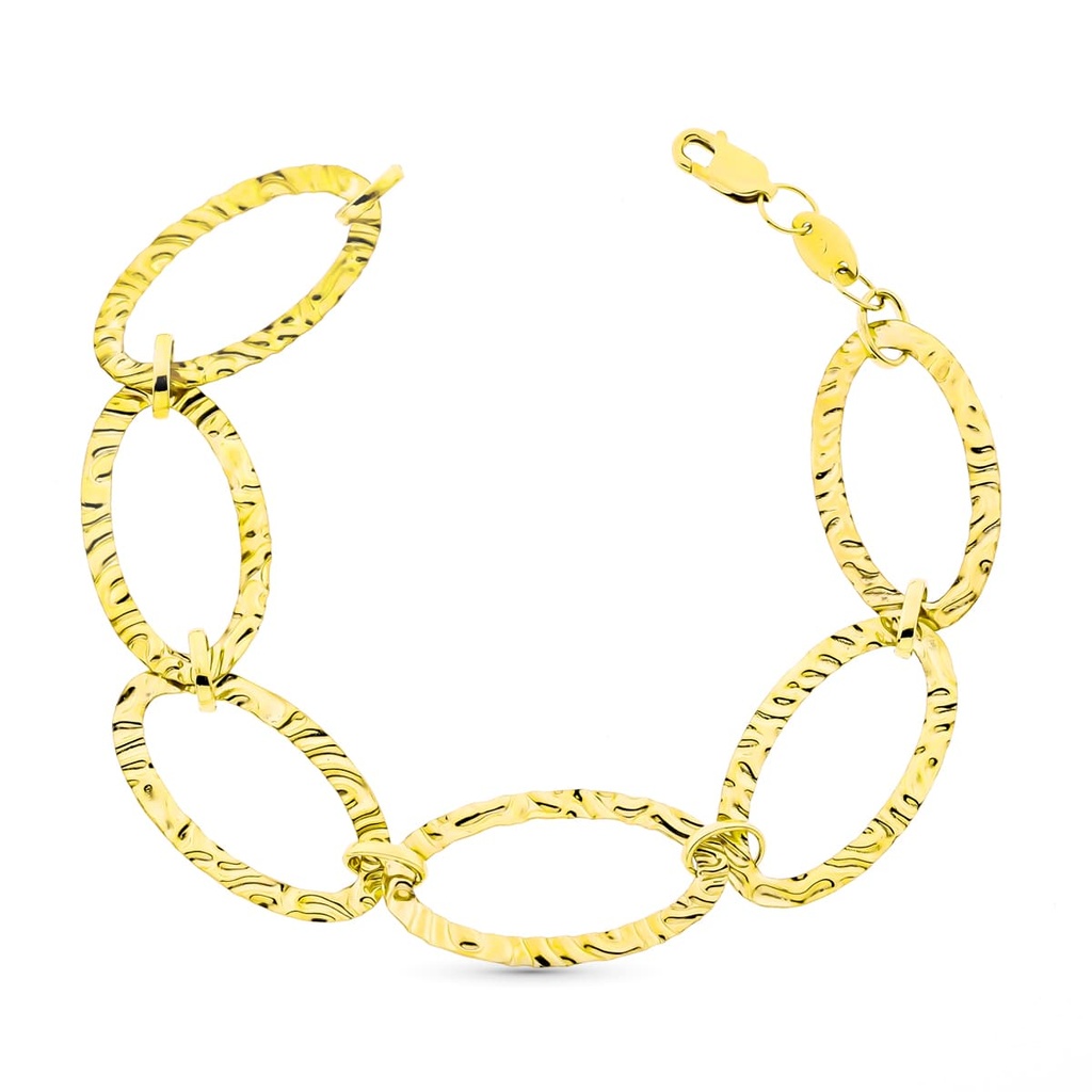 18K PULSERA ESLABONES LABRADOS. 6.15 GR