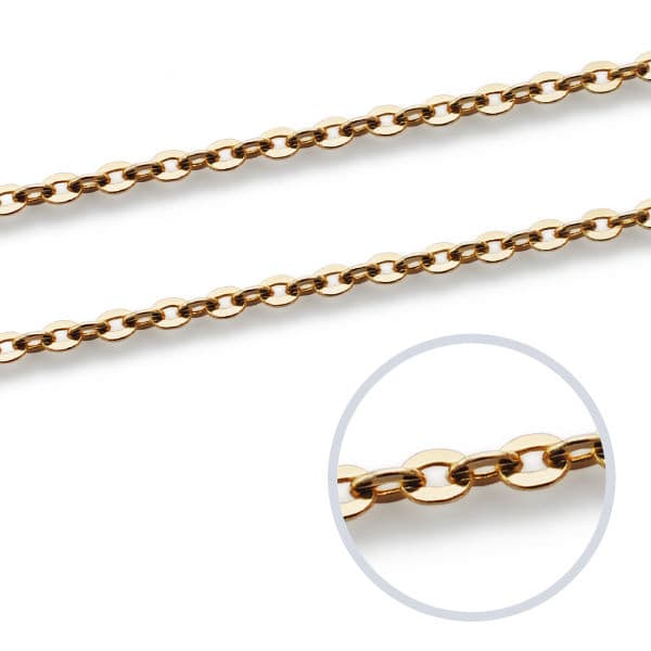 18K CADENA FORZADA 50 CM 1.2 MM