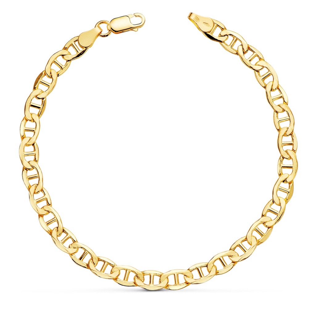 18K PULSERA ORO AMARILLO ANCLA HUECA ANCHO: 5 MM LARGO: 20 CM