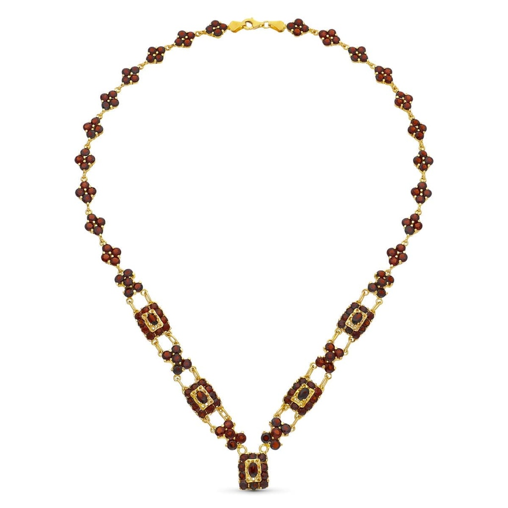18K GARGANTILLA ORO AMARILLO GRANATES