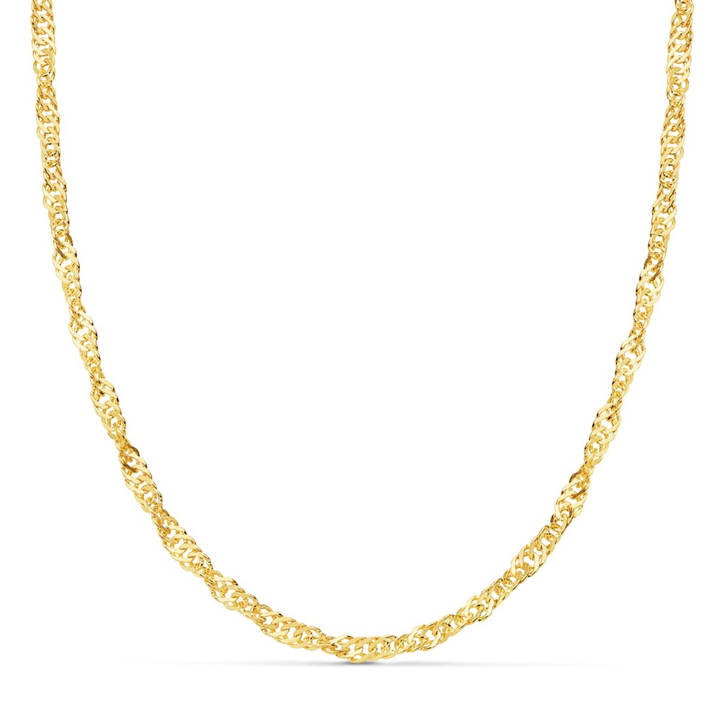 18K CADENA MACIZA SINGAPUR 50 CM 4 MM