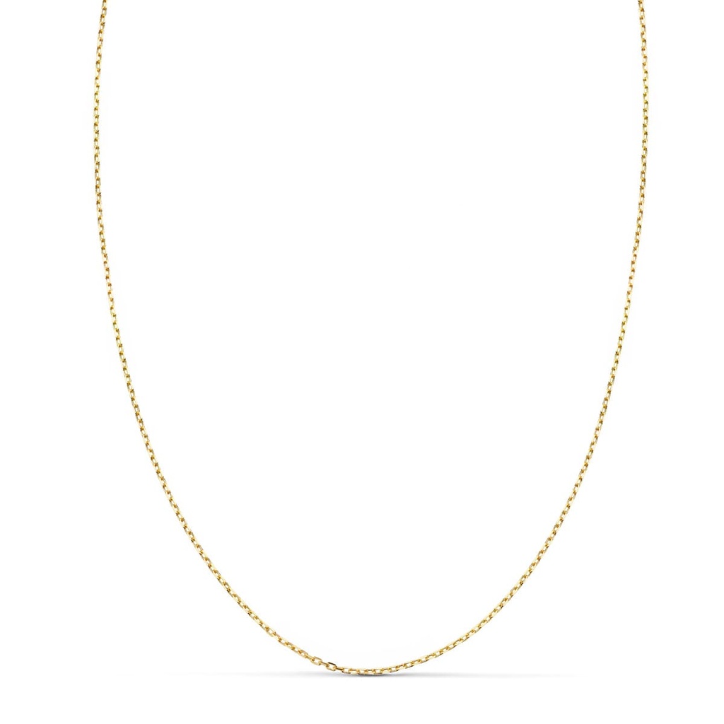 18K CADENA MACIZA FORZADA LARGO 40 CM ANCHO 1 MM