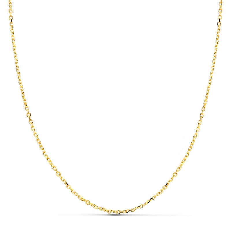 18K CADENA MACIZA FORZADA 40 CM 1.2 MM
