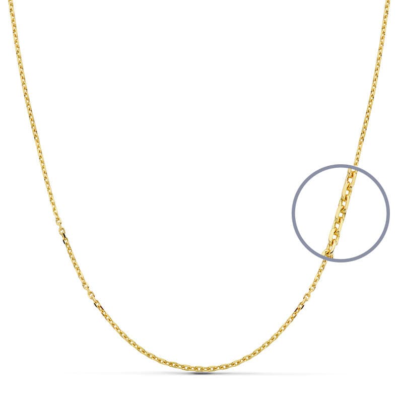 18K CADENA MACIZA FORZADA 40 CM 1.5 MM