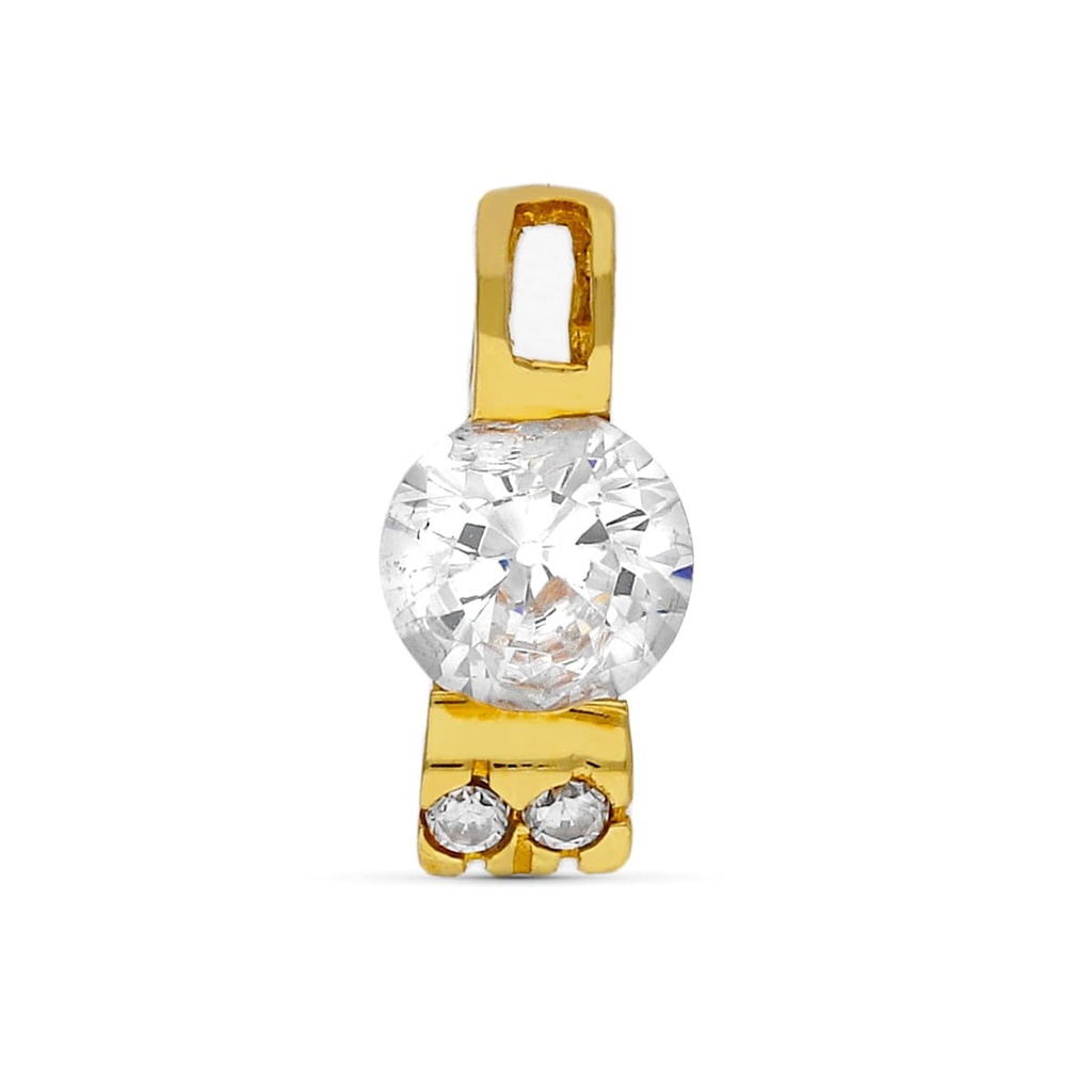 18K COLGANTE ORO AMARILLO CIRCONITAS 11X5 MM