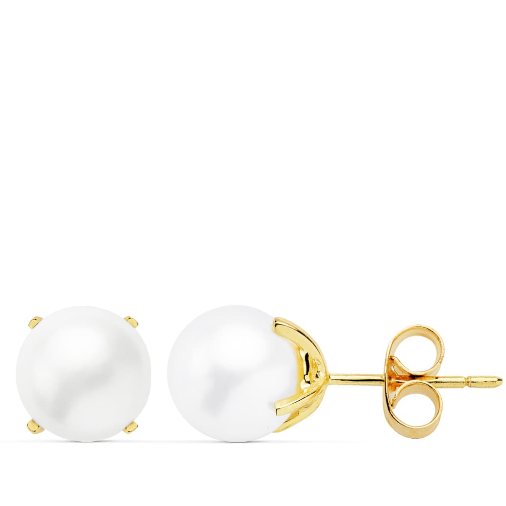 18K PENDIENTES PERLA CULTIVADAS 7.5-8 MM