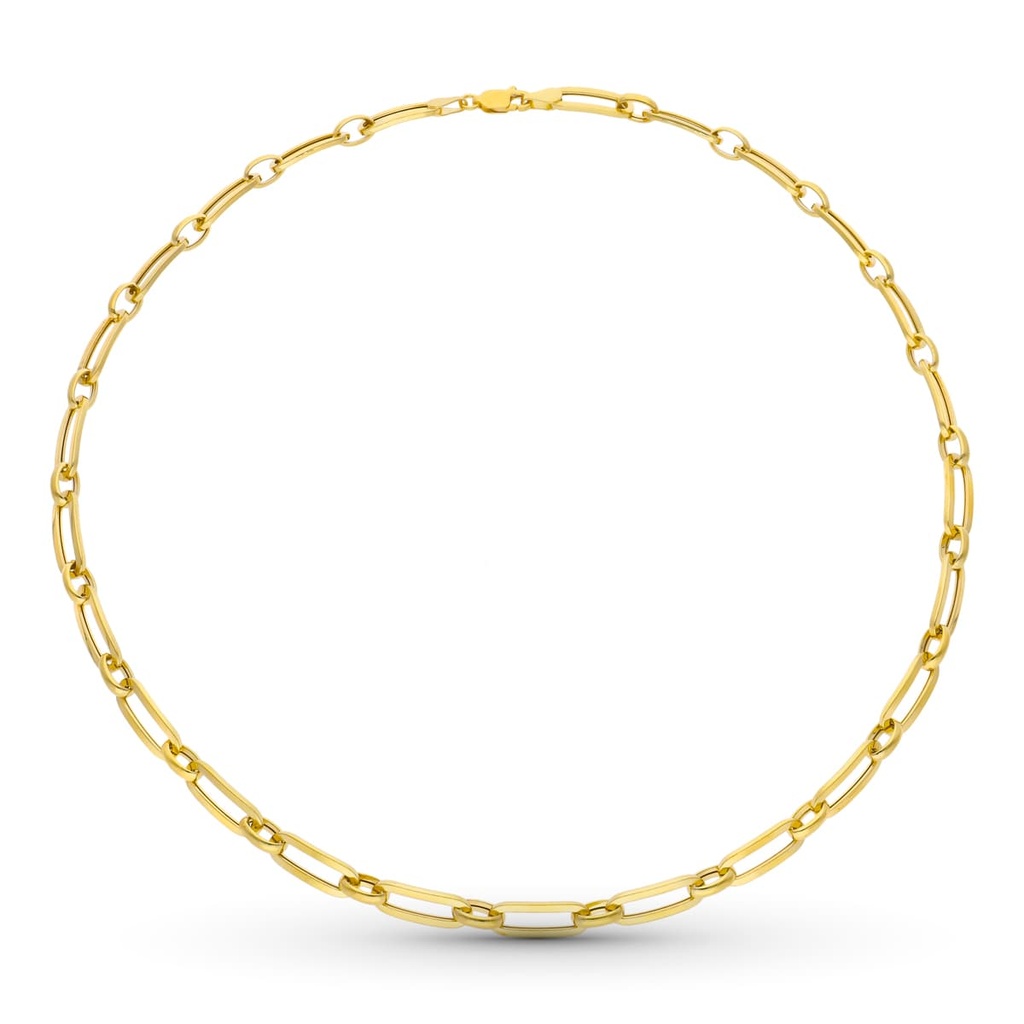 18K GARGANTILLA ORO AMARILLO ESLABONES ALARGADOS