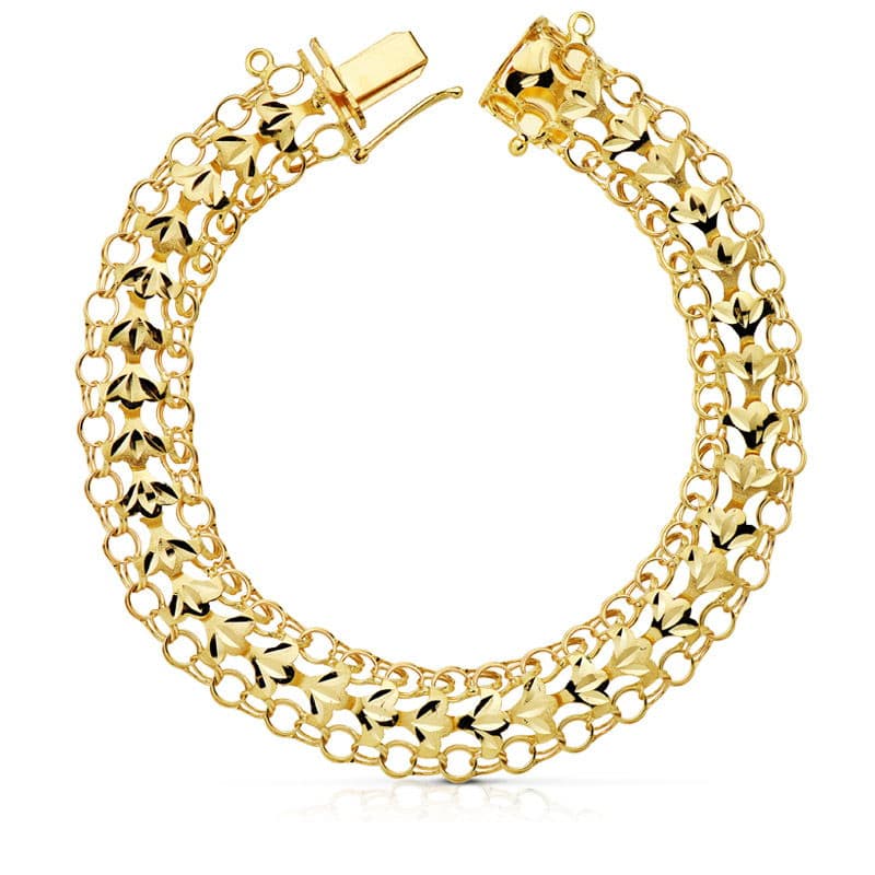 18K PULSERA PRINCESA 10 MM 20 CM 10.90 GR