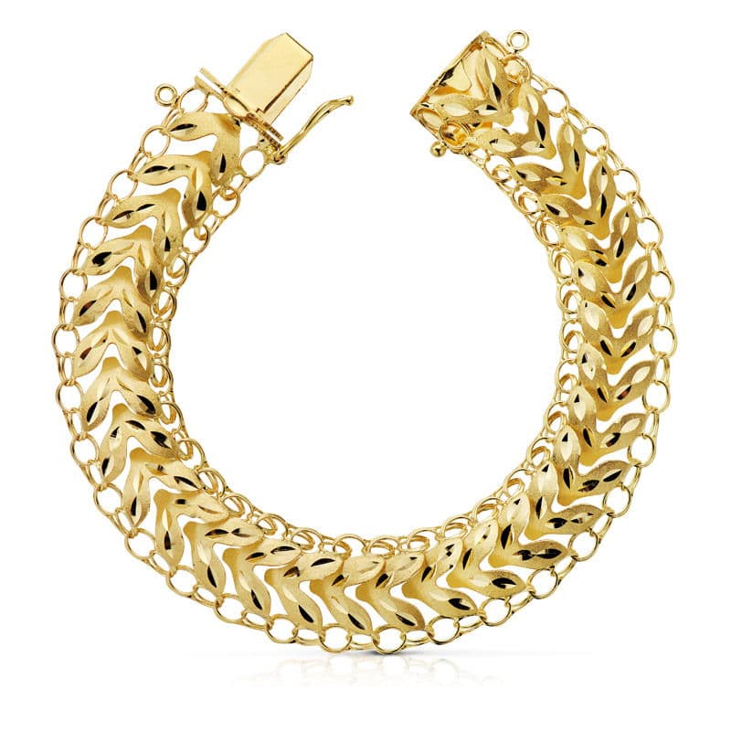 18K PULSERA PRINCESA 14 MM 19 CM 15.50G