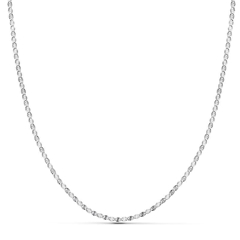 18K CADENA MACIZA DIAMANTADA 40CM 1.5 MM