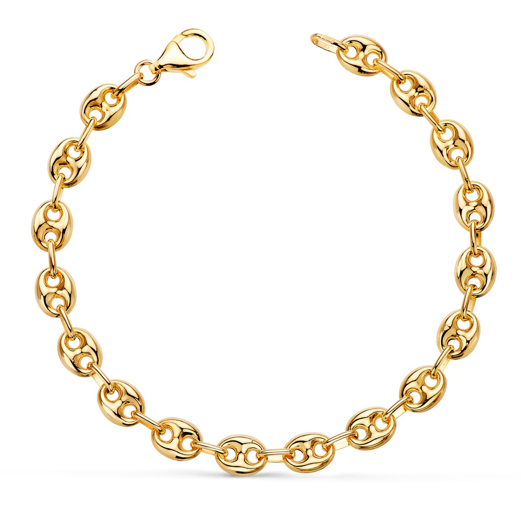18K PULSERA ORO AMARILLO CALABROTE HUECO ANCHO: 6 MM. LARGO:  19 CM