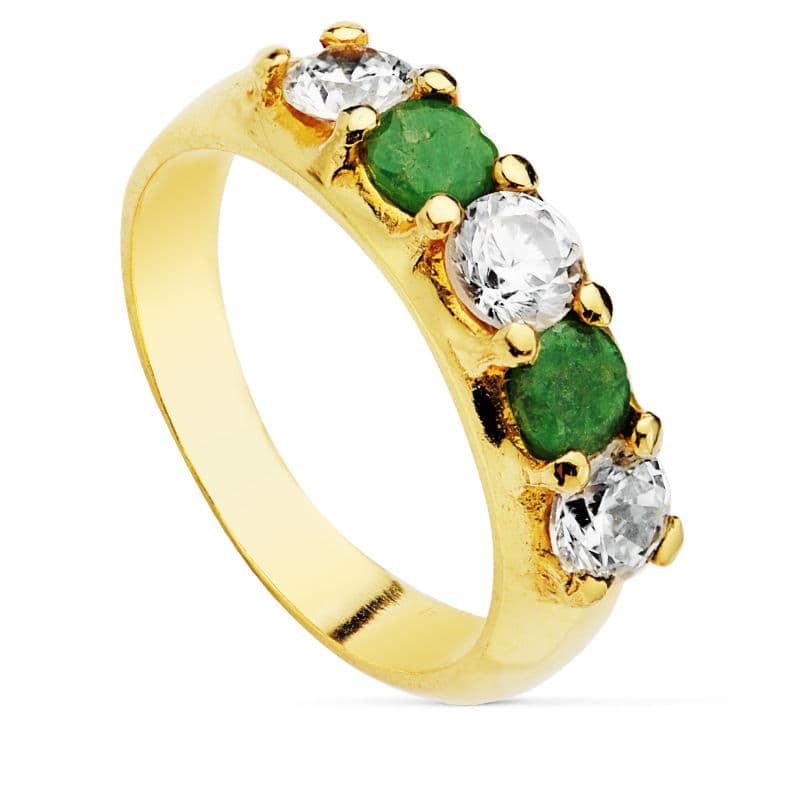 18K SORTIJA QUINTILLO CIRCONITAS 4.5 MM