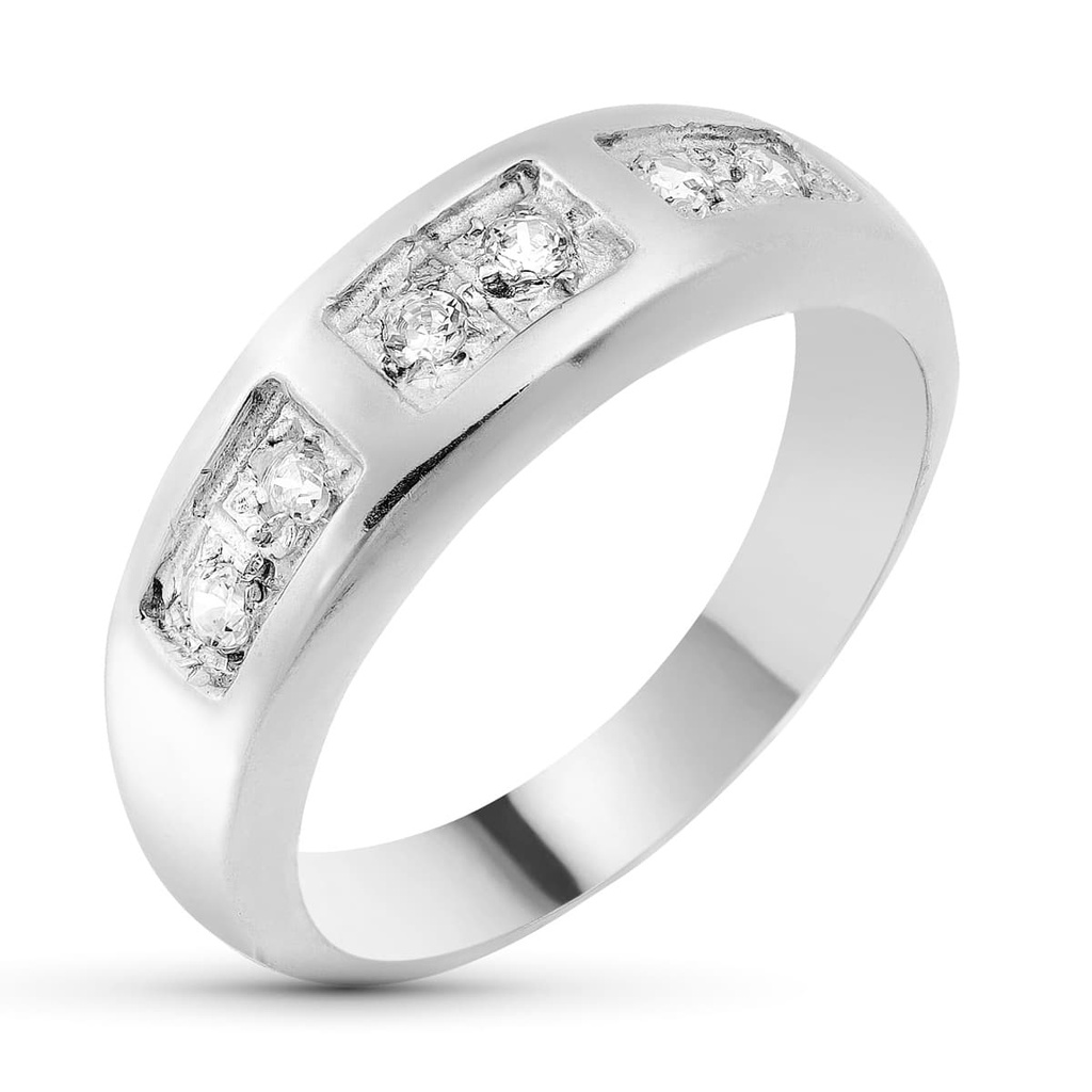 18K SORTIJA ORO BLANCO CIRCONITAS