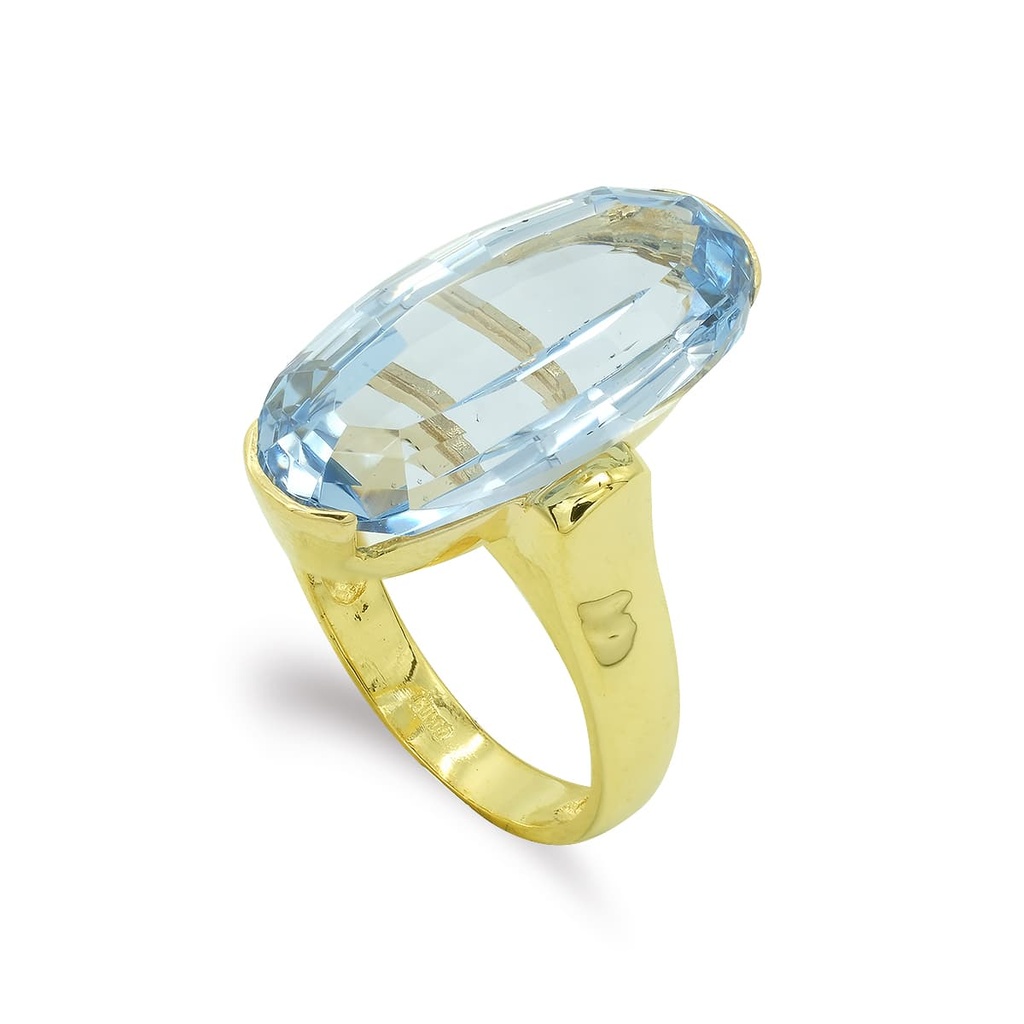 18K SORTIJA PIEDRA OVAL VARIOS COLORES