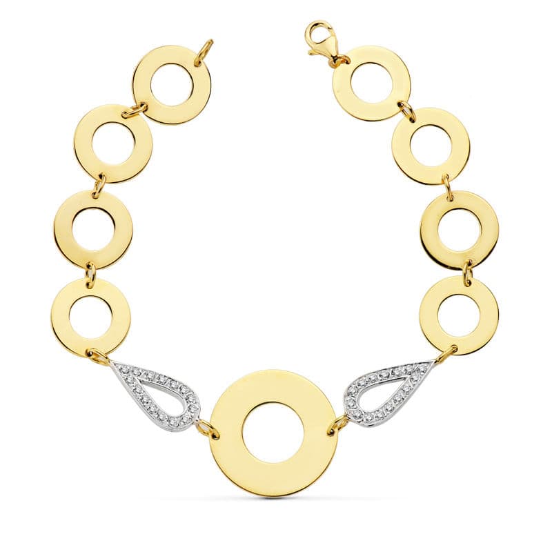 18K PULSERA BICOLOR 19.5 CM
