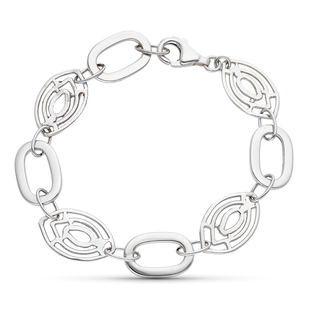18K PULSERA ORO BLANCO 18 CM
