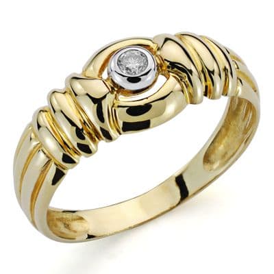 18K SORTIJA BRILLANTE. 0.10 QTS.
