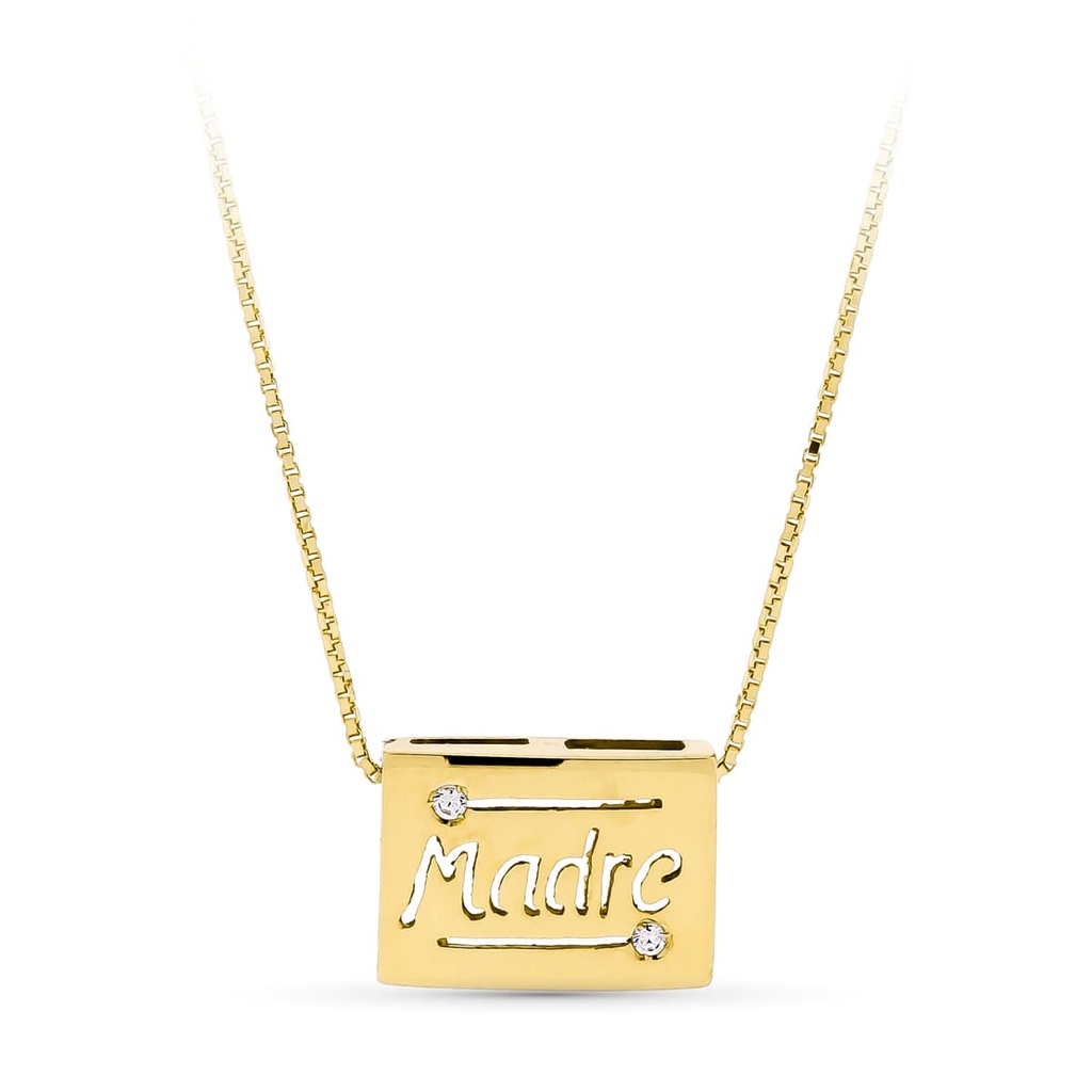 18K COLGANTE ORO AMARILLO MADRE RECTANGULAR MADRE