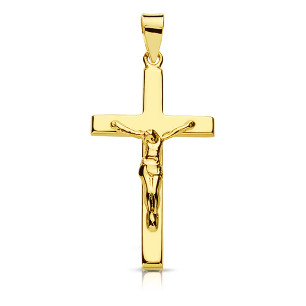 18K CRUZ CON CRISTO. 27X15 MM